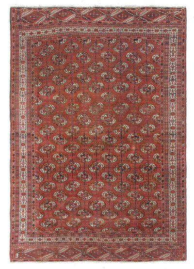 Antique Bouchara Oriental Rug: Authentic Turkmen Rug 308x229cm