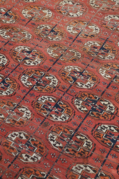 Antique Bouchara Oriental Rug: Authentic Turkmen Rug 308x229cm