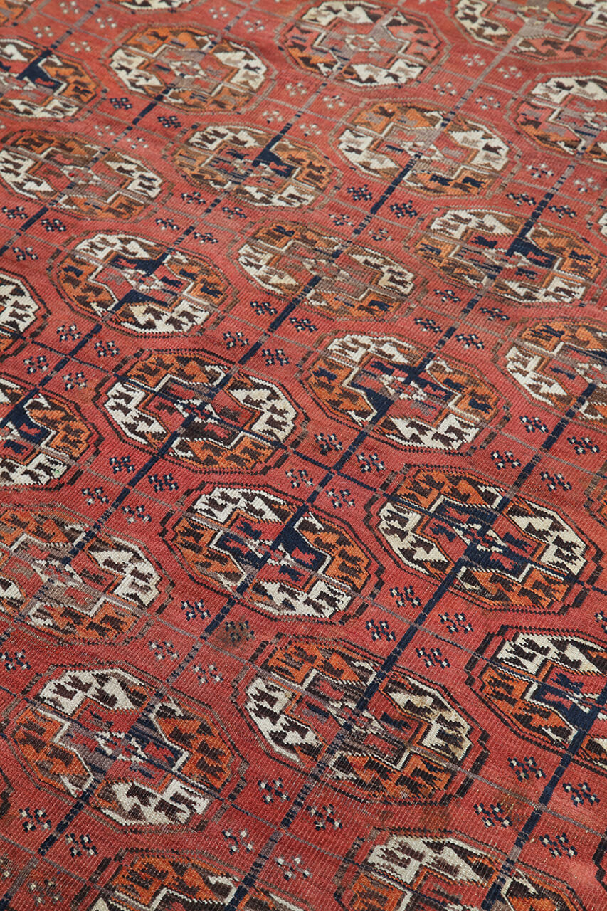 Tappeto Orientale Bouchara Antico: Autentico Tappeto Turcomanno 308x229cm