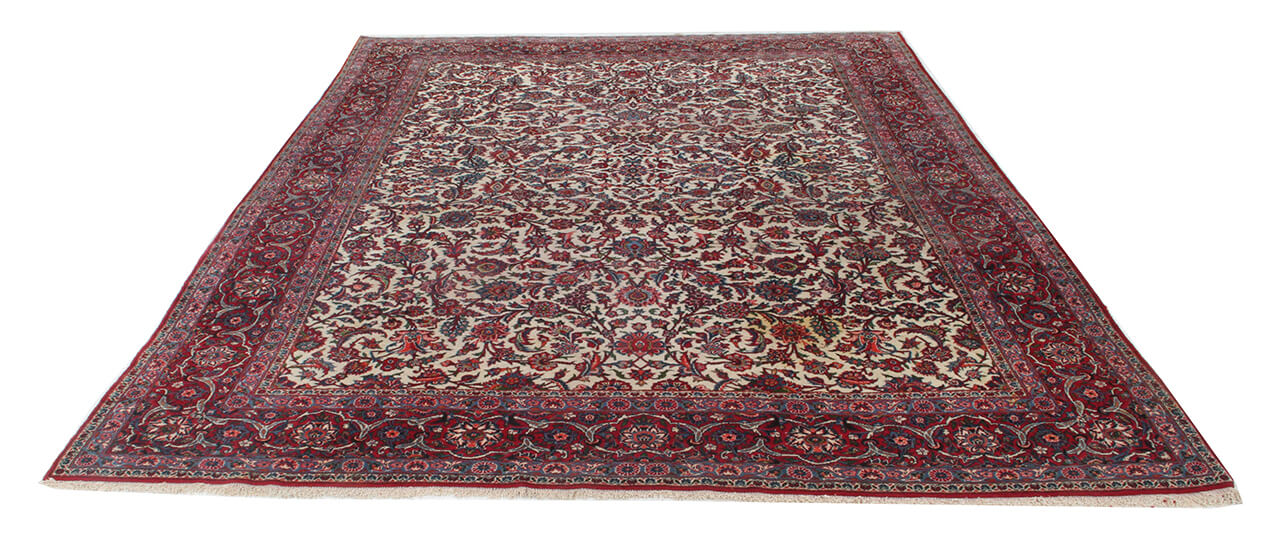 Tappeto Isfahan Antico Persiano Autentico | Annodato a Mano 335x245cm