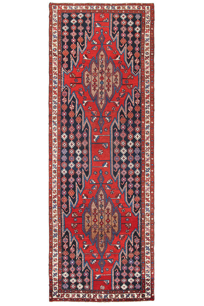 Authentic Antique Persian Malayer Rug | Hand-Knotted 300x95cm