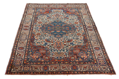 Authentic Antique Persian Farahan Rug | Hand-Knotted 199x131cm