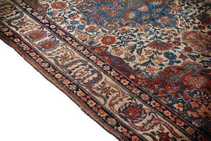 Authentic Antique Persian Farahan Rug | Hand-Knotted 199x131cm