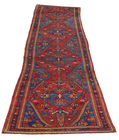 Authentic Antique Persian Malayer Rug | Hand-Knotted 420x95cm