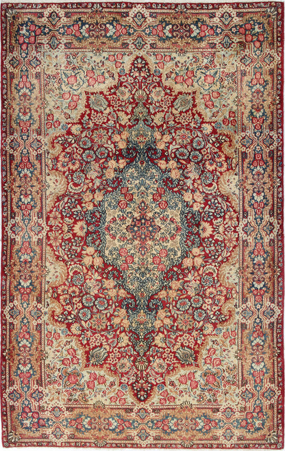 Tappeto Kerman Antico Persiano Autentico | Annodato a Mano 225x140cm