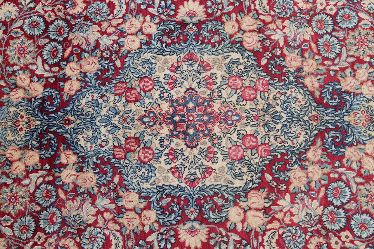 Tappeto Kerman Antico Persiano Autentico | Annodato a Mano 225x140cm