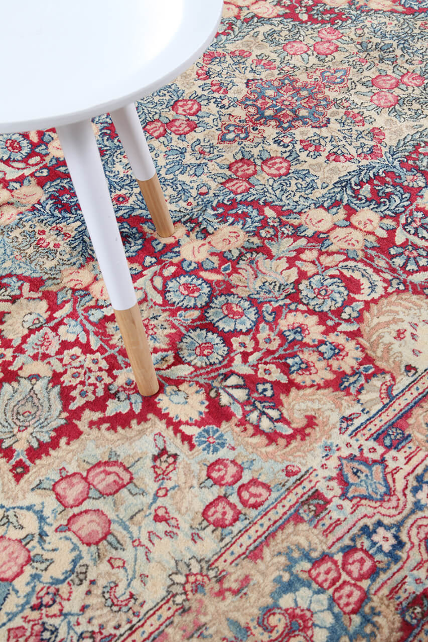 Tappeto Kerman Antico Persiano Autentico | Annodato a Mano 225x140cm