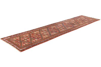 Tappeto Malayer Antico Persiano Autentico | Annodato a Mano 415x100cm - CarpetLiving