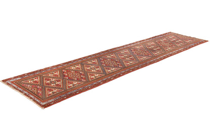 Tappeto Malayer Antico Persiano Autentico | Annodato a Mano 415x100cm