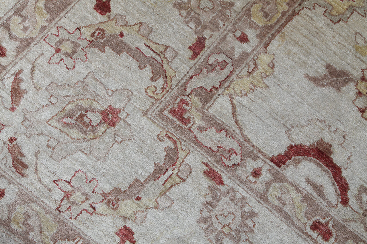 Ziegler wool carpet Beige, handmade, 540x374cm
