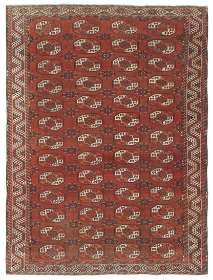 Tappeto Orientale Bouchara Antico: Autentico Tappeto Turcomanno 306x228cm