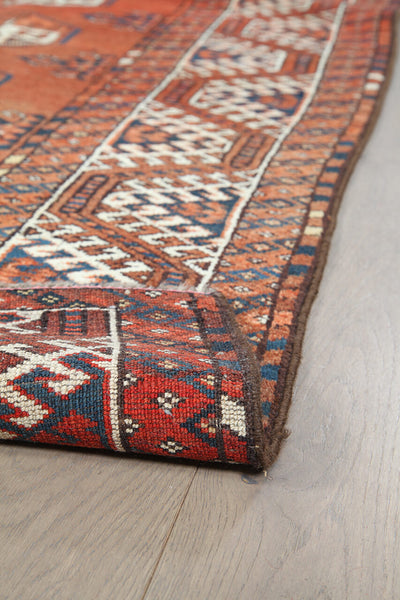 Antique Bouchara Oriental Rug: Authentic Turkmen Rug 306x228cm