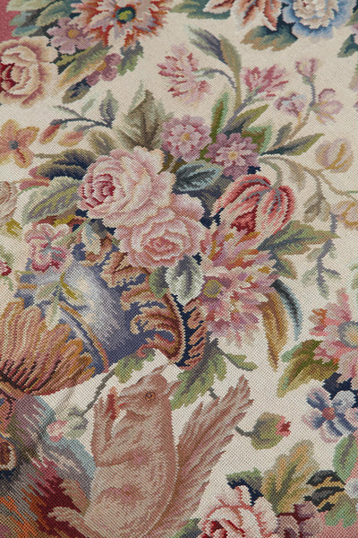 Authentic Antique French Rug 94x90cm