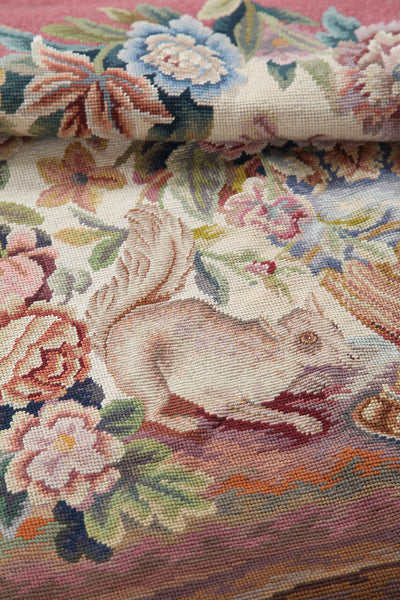 Authentic Antique French Rug 94x90cm
