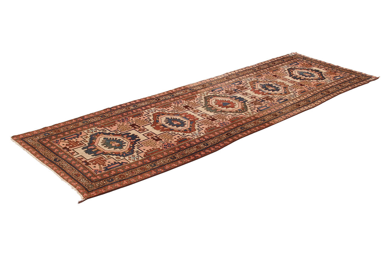 Authentic Antique Persian Malayer Rug | Hand-Knotted 302x95cm