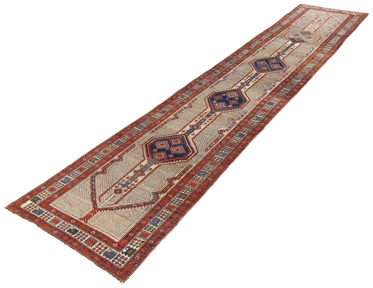 Authentic Antique Persian Malayer Rug | Hand-Knotted 430x78cm