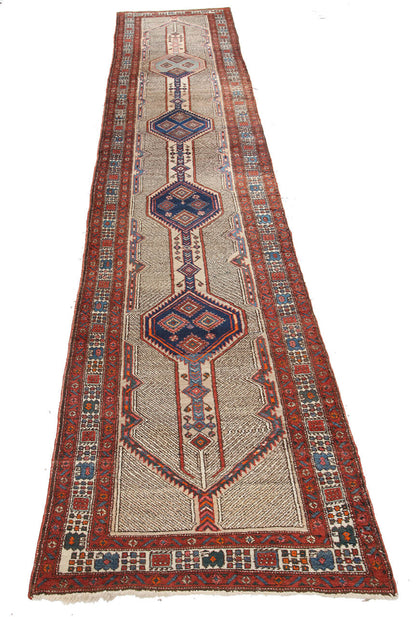 Authentic Antique Persian Malayer Rug | Hand-Knotted 430x78cm