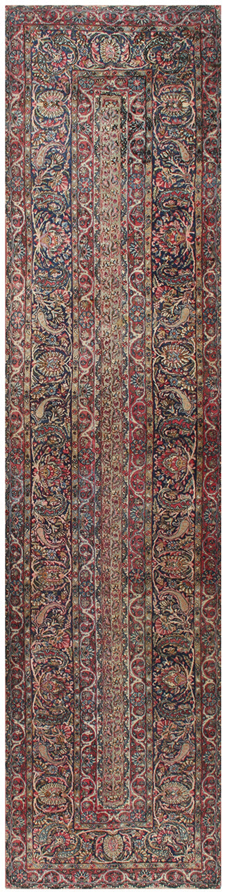 Authentic Antique Persian Kerman Rug | Hand-Knotted 427x102cm