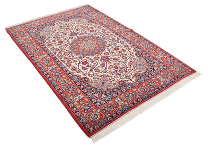 Authentic Antique Persian Isfahan Rug | Hand-Knotted 244x144cm