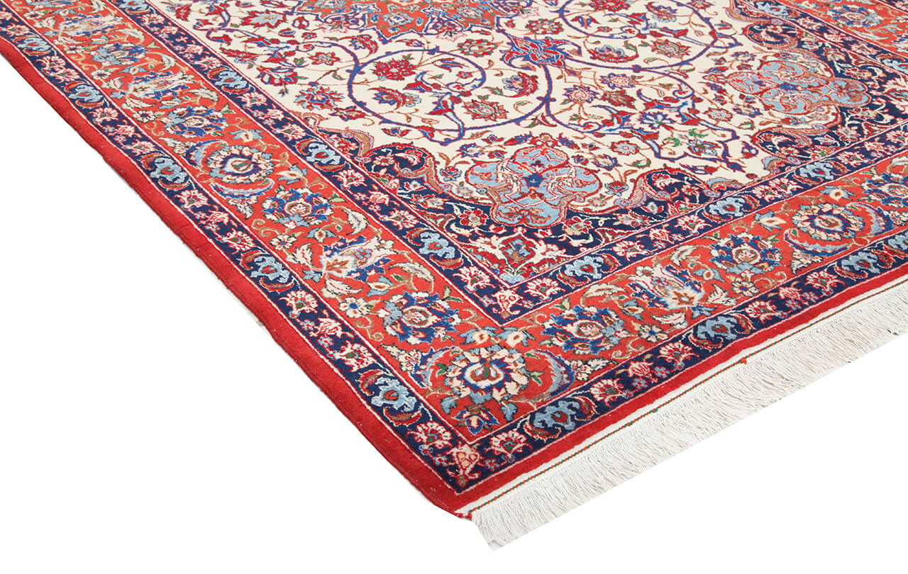Authentic Antique Persian Isfahan Rug | Hand-Knotted 244x144cm