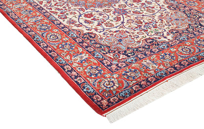 Authentic Antique Persian Isfahan Rug | Hand-Knotted 244x144cm