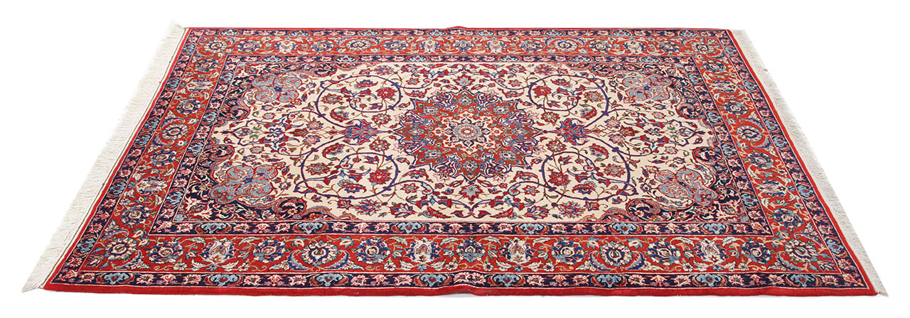 Authentic Antique Persian Isfahan Rug | Hand-Knotted 244x144cm