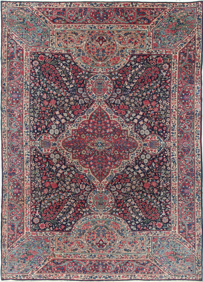Tappeto Kerman Antico Persiano Autentico | Annodato a Mano 342x242cm - CarpetLiving