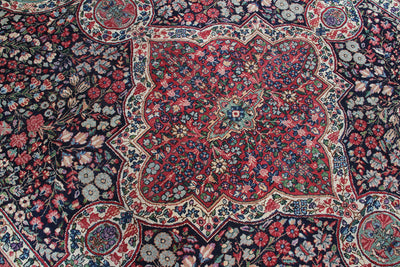 Tappeto Kerman Antico Persiano Autentico | Annodato a Mano 342x242cm - CarpetLiving