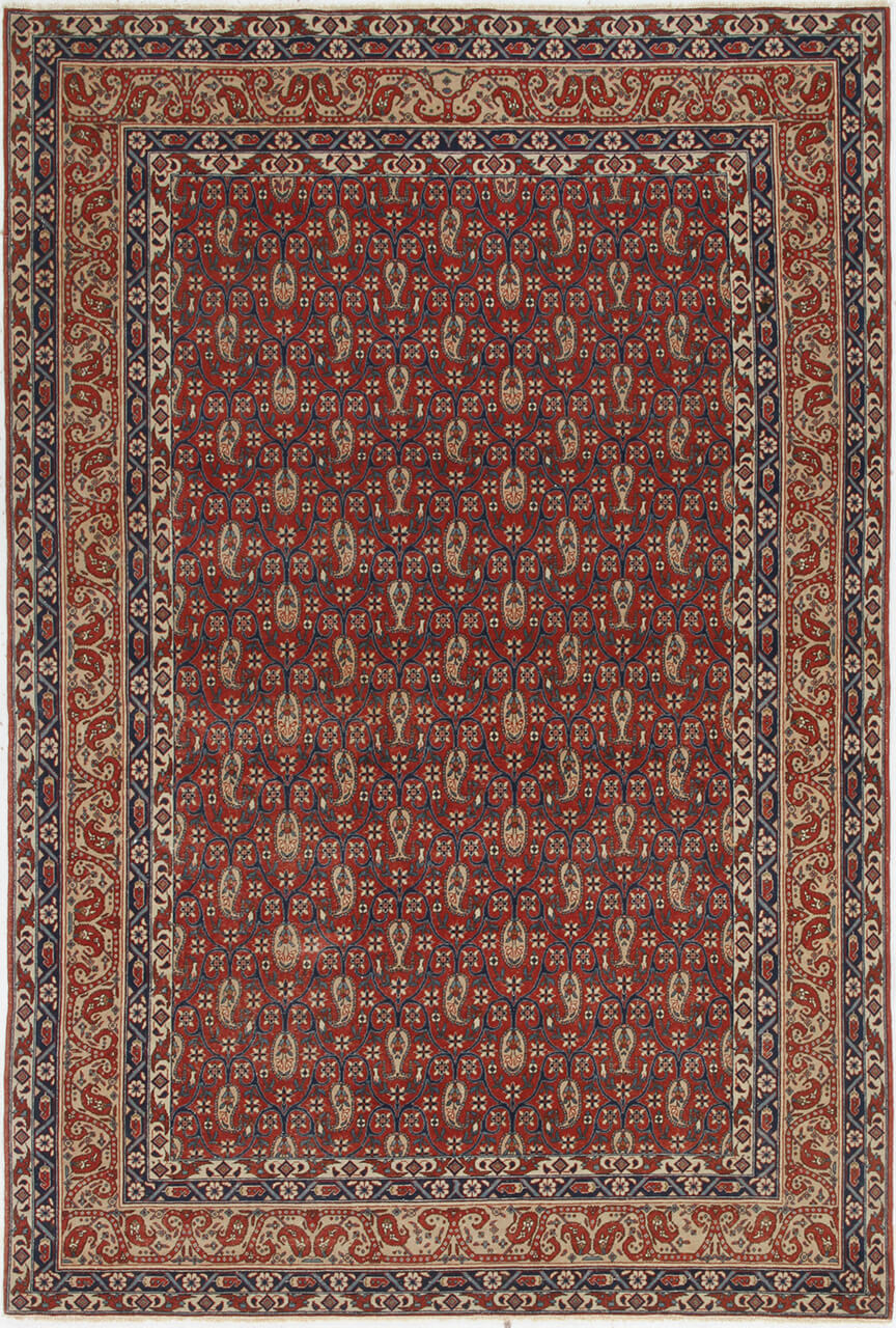 Authentic Antique Persian Farahan Rug | Hand-Knotted 211x138cm