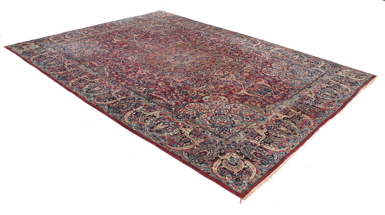 Tappeto Kerman Antico Persiano Autentico | Annodato a Mano 360x260cm