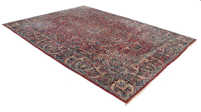 Tappeto Kerman Antico Persiano Autentico | Annodato a Mano 360x260cm - CarpetLiving