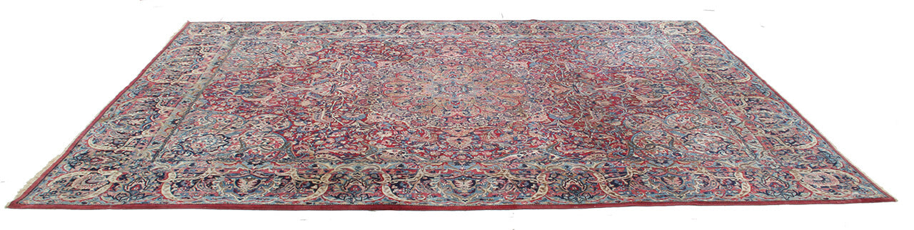 Tappeto Kerman Antico Persiano Autentico | Annodato a Mano 360x260cm