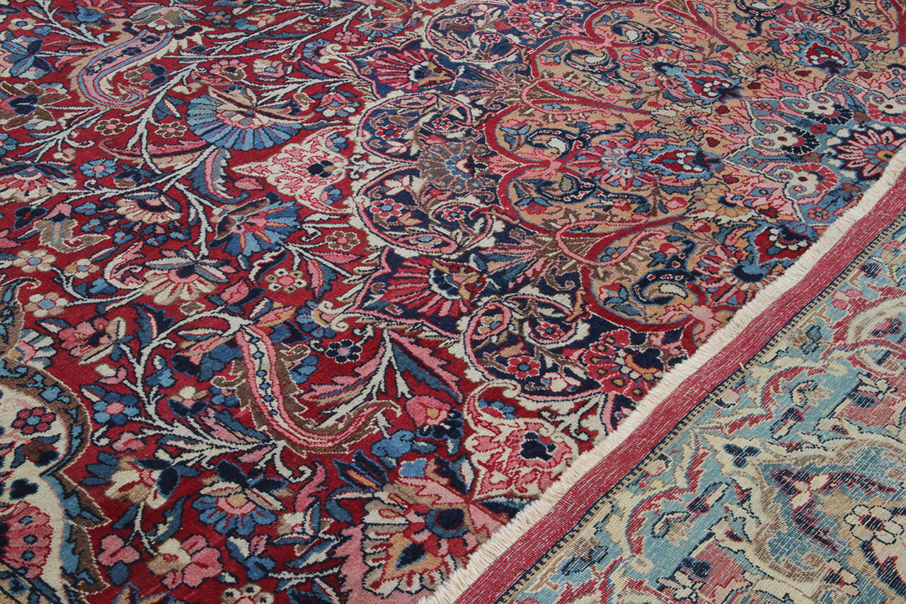 Tappeto Kerman Antico Persiano Autentico | Annodato a Mano 360x260cm