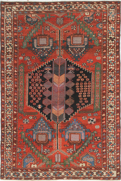Authentic Antique Persian Malayer Rug | Hand-Knotted 195x129cm