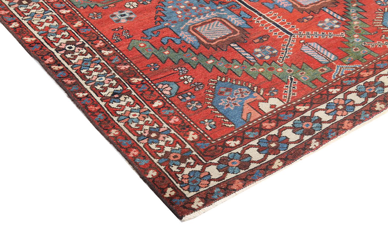 Authentic Antique Persian Malayer Rug | Hand-Knotted 195x129cm
