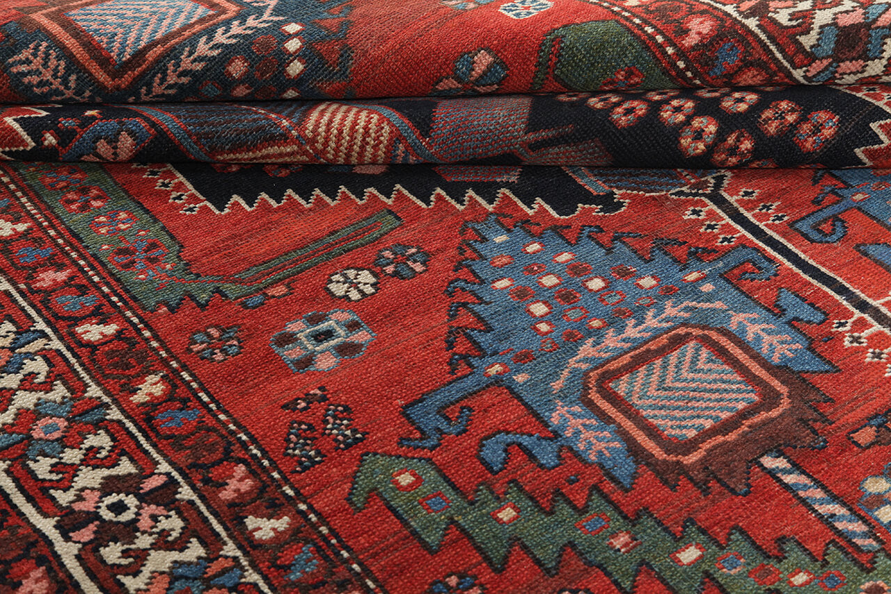 Authentic Antique Persian Malayer Rug | Hand-Knotted 195x129cm