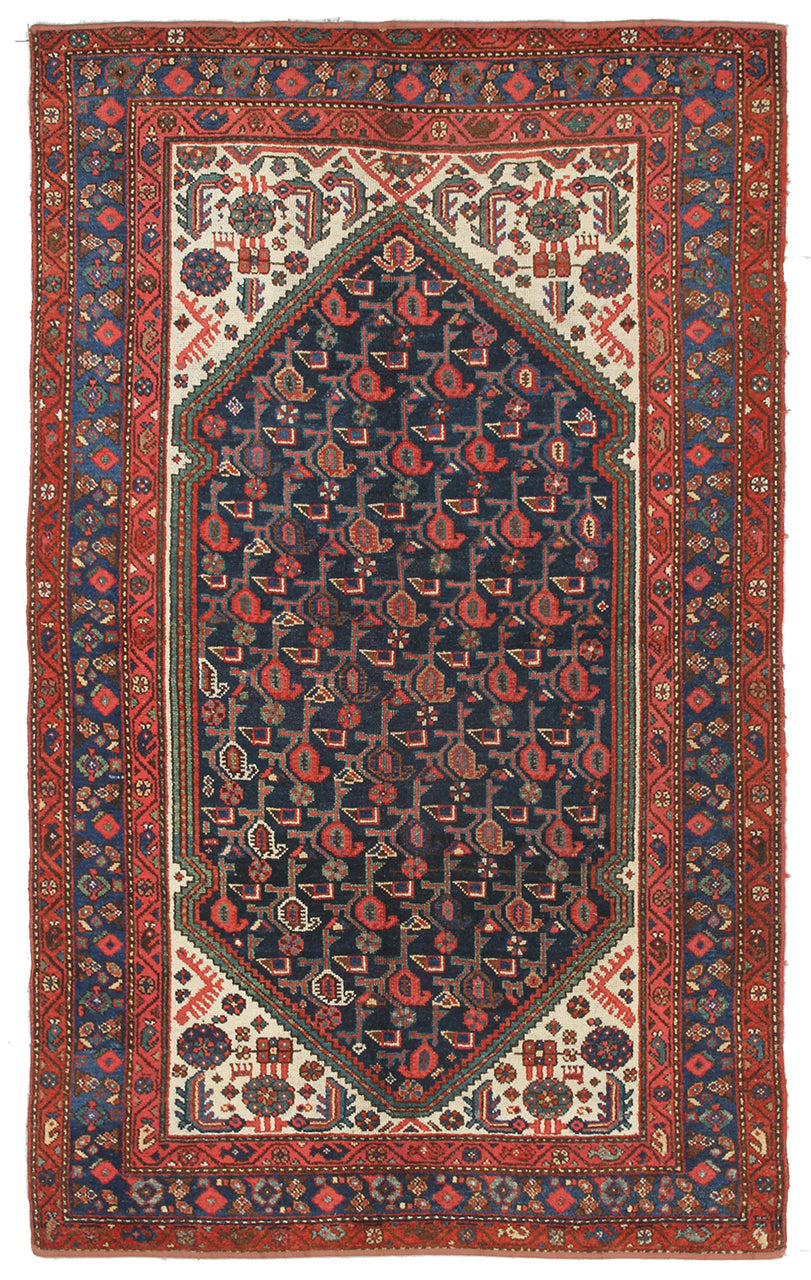 Authentic Antique Persian Malayer Rug | Hand-Knotted 210x132cm