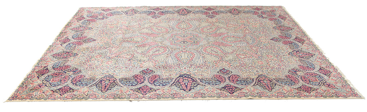 Tappeto Kerman Antico Persiano Autentico | Annodato a Mano 390x293cm