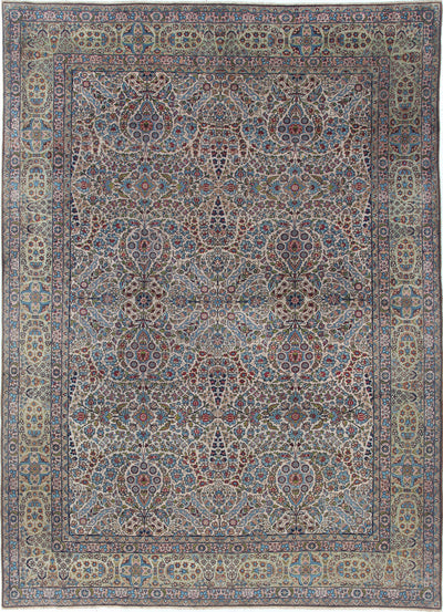 Tappeto Kerman Antico Persiano Autentico | Annodato a Mano 348x246cm - CarpetLiving