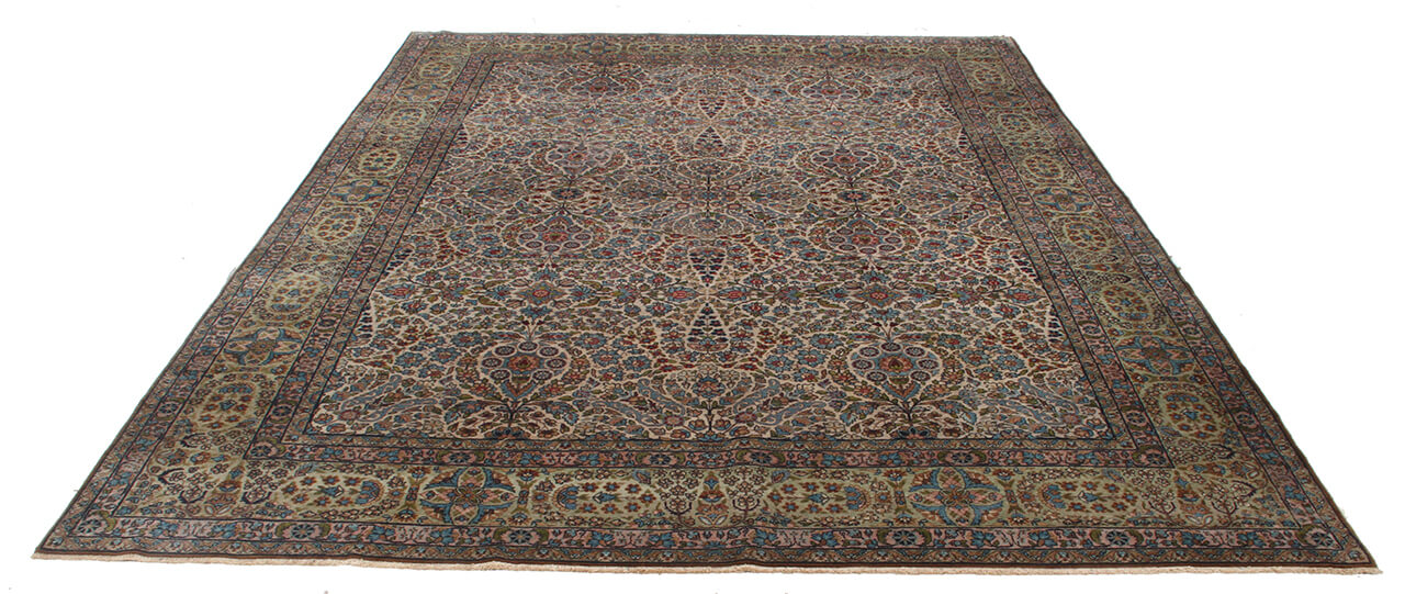 Tappeto Kerman Antico Persiano Autentico | Annodato a Mano 348x246cm
