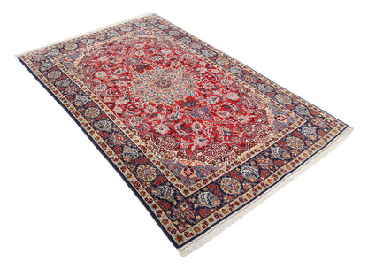 Authentic Antique Persian Isfahan Rug | Hand-Knotted 225x145cm
