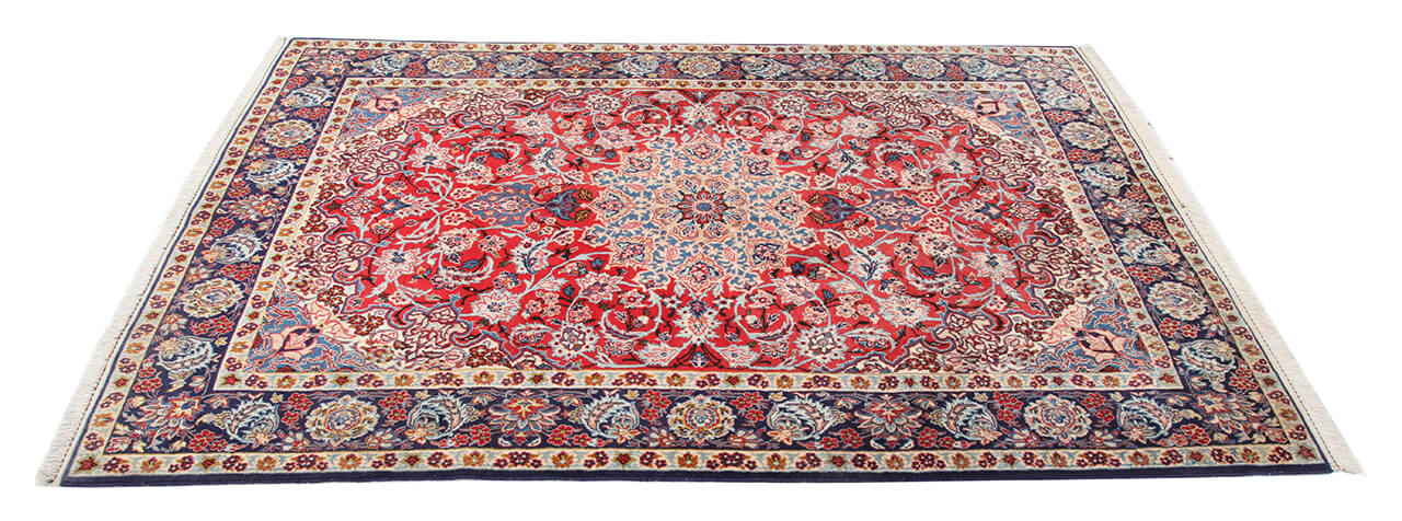 Authentic Antique Persian Isfahan Rug | Hand-Knotted 225x145cm