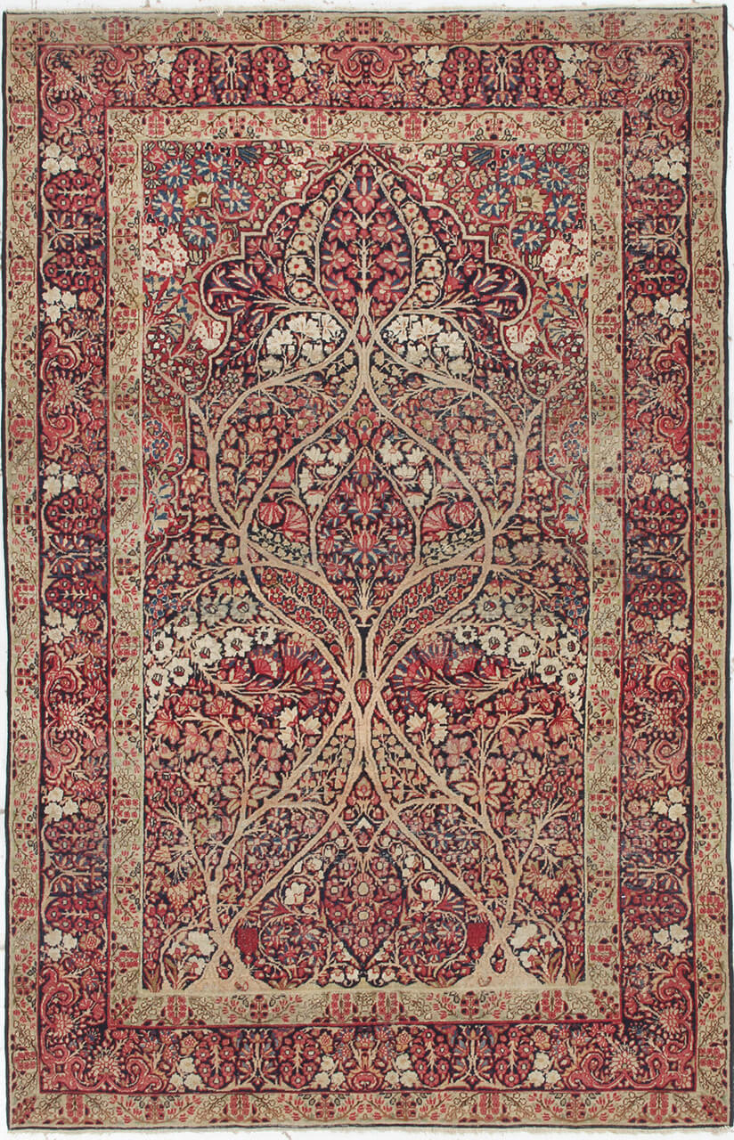 Tappeto Kerman Antico Persiano Autentico | Annodato a Mano 220x135cm