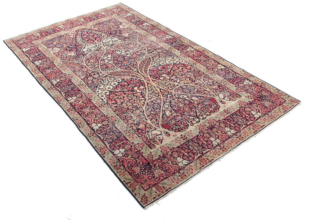 Tappeto Kerman Antico Persiano Autentico | Annodato a Mano 220x135cm
