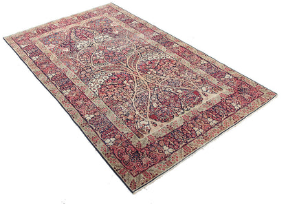Tappeto Kerman Antico Persiano Autentico | Annodato a Mano 220x135cm