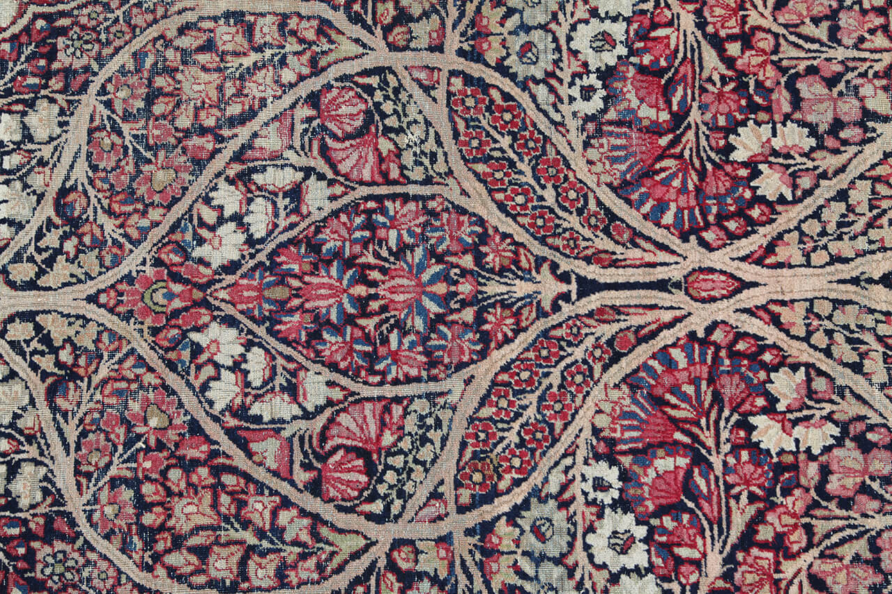 Tappeto Kerman Antico Persiano Autentico | Annodato a Mano 220x135cm