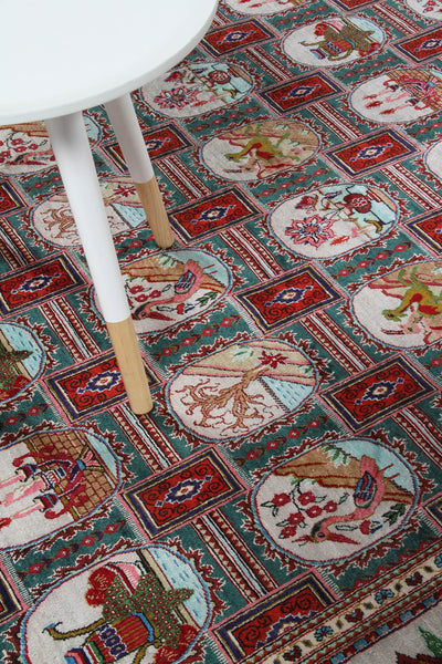 Tappeto Persiano QUM in seta 200x140cm