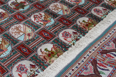 Tappeto Persiano QUM in seta 200x140cm
