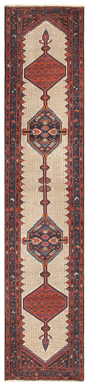Authentic Antique Persian Malayer Rug | Hand-Knotted 455x95cm