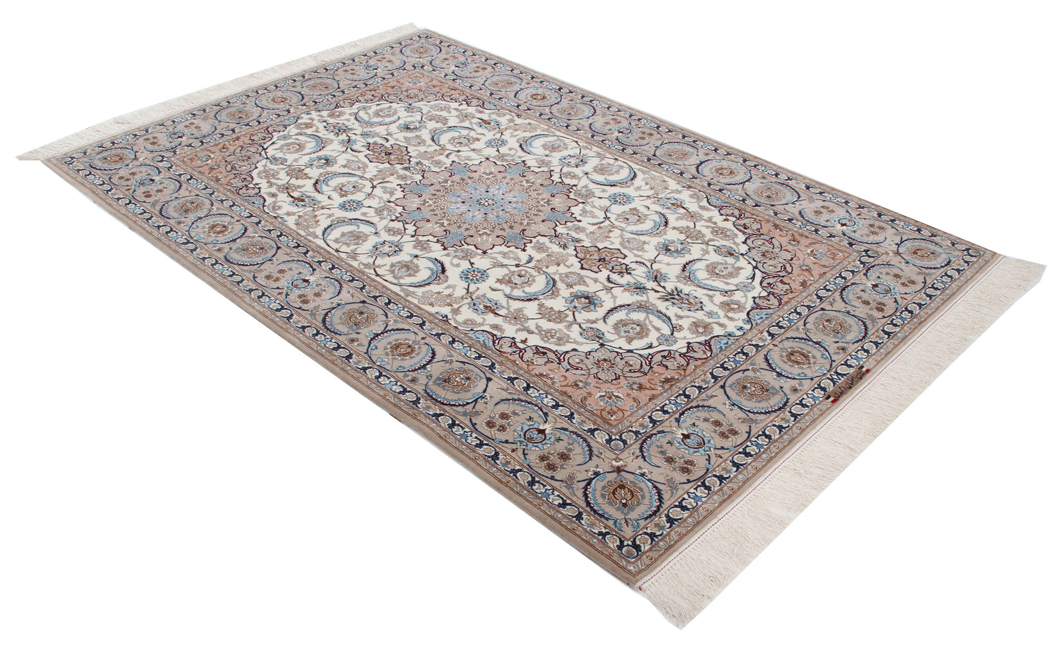 Persian Isfahan Silk & Wool Rug 228_154 cm